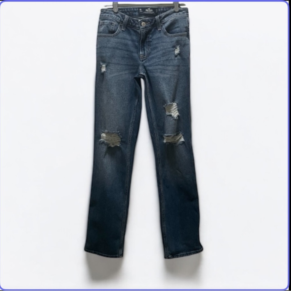 Hollister Low Rise 90’s Vintage Straight Jeans  Distressed